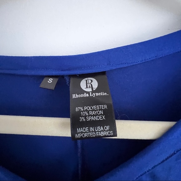 TALL || Royal Blue Bat Wing Tunic || Rhonda Lynette || Size Small - Picture 2 of 3